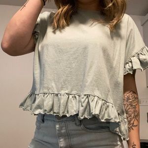 Sage green top